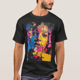 Krackad färg Mural Beauty Skin Deep T Shirt