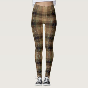 Krackade Orangar och bruna baljväxter Leggings