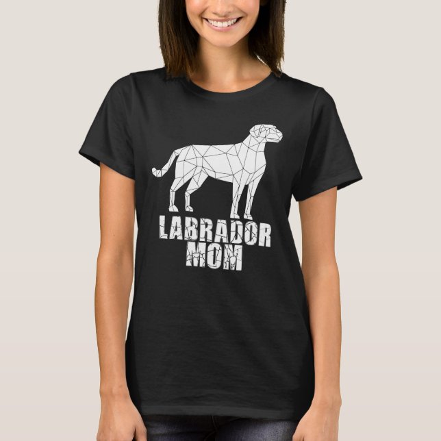 Krackade, stressade Labrador Retriever Mamma Kärle T Shirt (Framsida)