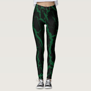 Krackat område Lava - skog Leggings