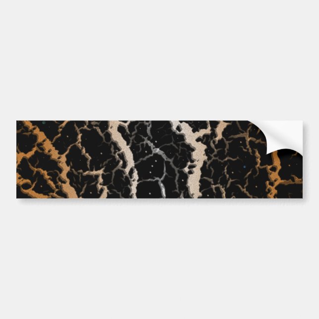 Krackat utrymme Lava - vitt/bronze Bildekal (Framsidan)