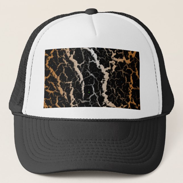 Krackat utrymme Lava - vitt/bronze Keps (Framsida)