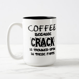 Kracket är olagligt kaffe Älskare Två-Tonad Mugg