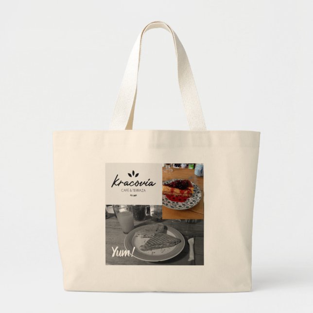 Kracovia Cafe Tote - Celebrate Flavor Jumbo Tygkasse (Framsidan)