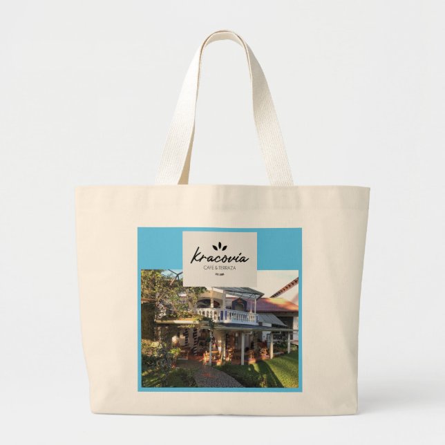 Kracovia Cafe Tote - Vibes & Chocolate Jumbo Tygkasse (Framsidan)