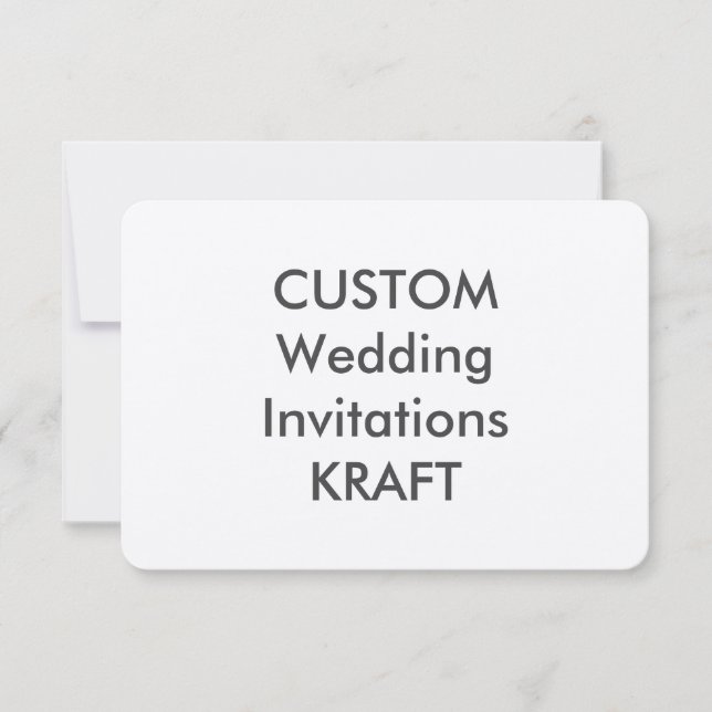 KRAFT 100 lb 5" x 3,5" bröllopsinbjudningar Inbjudningar (Framsida)