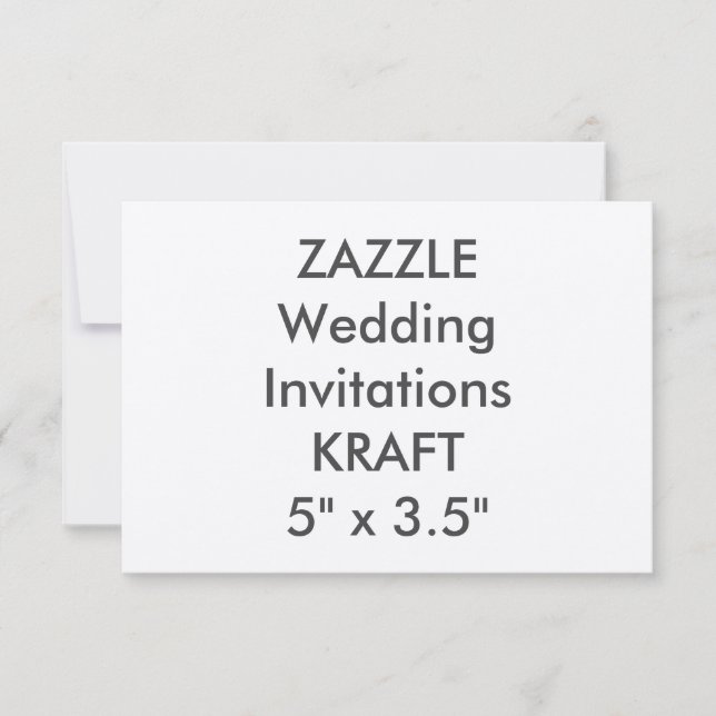 KRAFT 100 lb 5" x 3,5" bröllopsinbjudningar Inbjudningar (Framsida)
