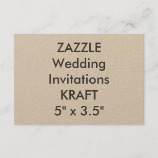 KRAFT 100 lb 5" x 3,5" bröllopsinbjudningar Inbjudningar
