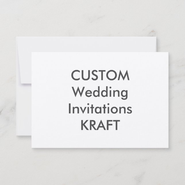 KRAFT 100 lb 5" x 3,5" bröllopsinbjudningar Inbjudningar (Framsida)