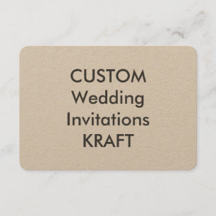 KRAFT 100lb 5" x 3,5" bröllopinbjudningar Inbjudningar