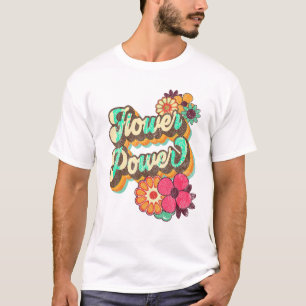 Kraft 60-tal 70-tal Hippie Retro T Shirt