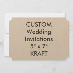 KRAFT 7" x 5" Biljett bröllopsinbjudningar Inbjudningar