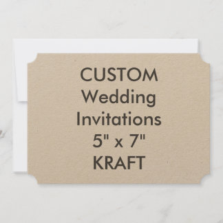 KRAFT 7" x 5" Biljett bröllopsinbjudningar Inbjudningar