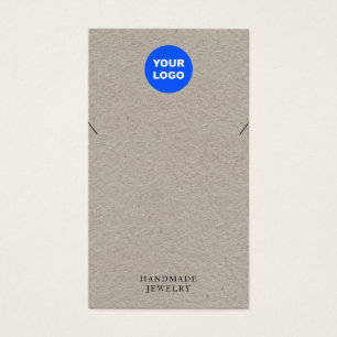 Kraft Add Logotyp Necklace Bracelt Visning Card Visitkort