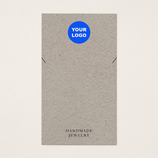 Kraft Add Logotyp Necklace Bracelt Visning Card Visitkort (Framsidan)
