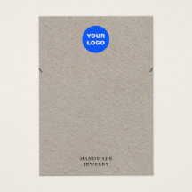 Kraft Add Logotyp Necklace Bracelt Visning Card