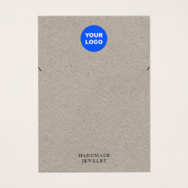 Kraft Add Logotyp Necklace Bracelt Visning Card Visitkort