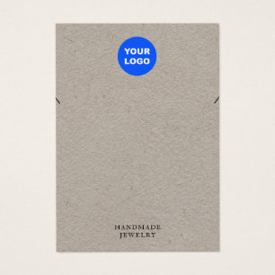 Kraft Add Logotyp Necklace Bracelt Visning Card Visitkort