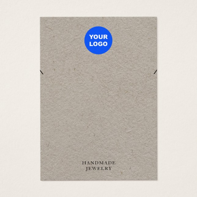 Kraft Add Logotyp Necklace Bracelt Visning Card Visitkort (Framsidan)