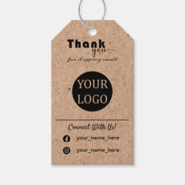 Kraft anpassade tryckta hängande etiketter, presen presentetikett