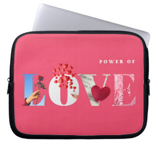 Kraft av kärlek Citat Romantisk het rosa årsdag Laptop Fodral