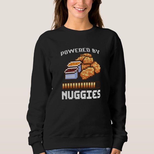 Kraft av Nuggies Pixalated Art Style Chicken Nugge T Shirt (Framsida)