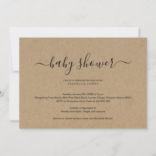 Kraft Baby Shower-inbjudan Inbjudningar