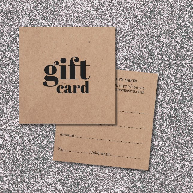 Kraft Beauty Gift Card, enkelt tryckt Anteckningskort (Skapare uppladdad)