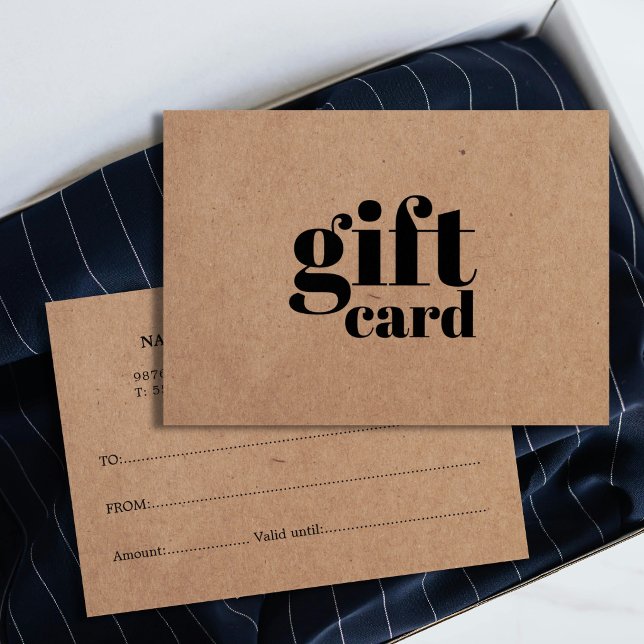 Kraft Beauty Gift Card, enkelt tryckt Visitkort (Skapare uppladdad)