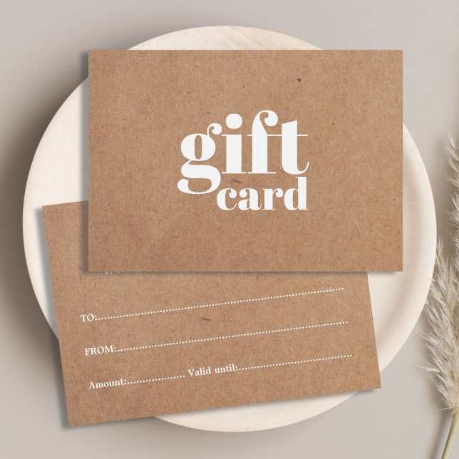 Kraft Beauty Gift Card, enkelt tryckt Visitkort (Skapare uppladdad)