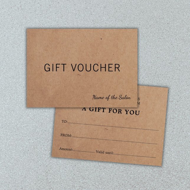 Kraft Beauty Gift Card med enkel Elegant Visitkort (Skapare uppladdad)