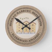 Kraft Beekeeper Shop Clock med 3 bikupor