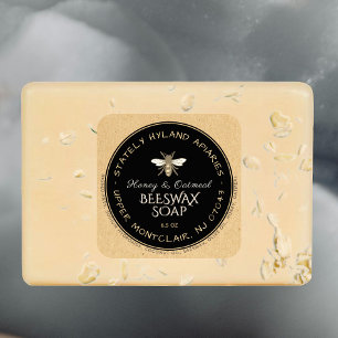 Kraft & Black Handskriven bivax tvål Etikett