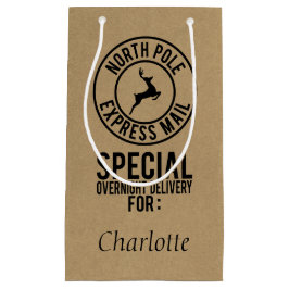 Kraft & Black North Pole Delivery Namn Gift Bag