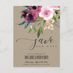 KRAFT BLUSH BURGUNDY BLOMSTERKNIPPE Spara datum Meddelande Vykort