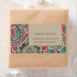 KRAFT BOHO TRIBAL IKAT ROSA TEAL ADRESS BRÖLLOP FRAKTSEDEL