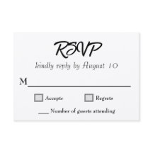 Kraft bröllopsscript RSVP-kort