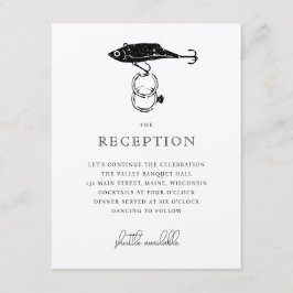 Kraft Brown Rustic Fishing Lure Ringar Black Tilläggskort