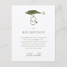 Kraft Brown Rustic Fishing Lure Ringar Moss Grönt Tilläggskort