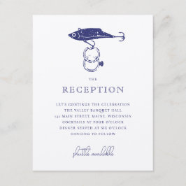 Kraft Brown Rustic Fiske Lockringar Marinblå Tilläggskort