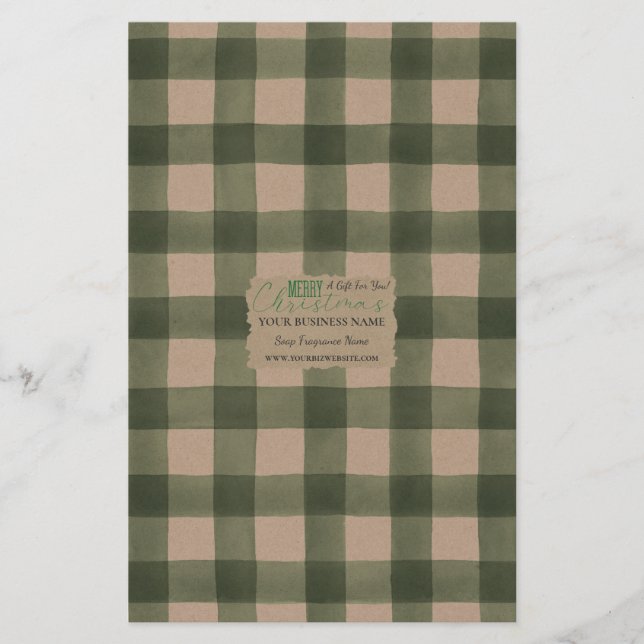 Kraft Buffalo Check Soap Wrap - Flyer Papper (Framsidan)