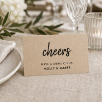 Kraft Cheers | Rustik bröllopsdryck kupongkort