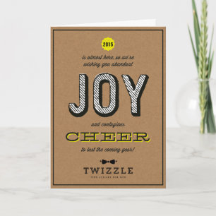 Kraft Contagious Cheer Joy Corporate Helgdag Card Helgkort
