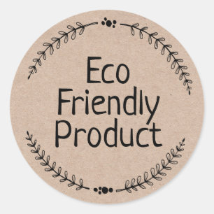 Kraft Eco Friendly Product Runt Klistermärke