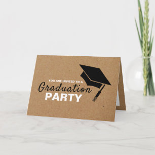 Kraft Effect, Grad Cap, Photo Studenten Inbjudan
