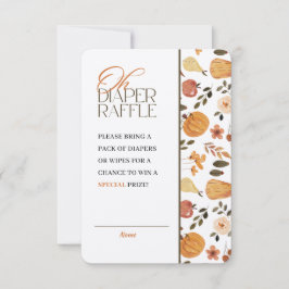Kraft Fall Theme Baby Shower Diaper Raffle Inbjudningar