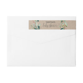 Kraft Foliage Baby Shower Wrap Around Label Etikettband