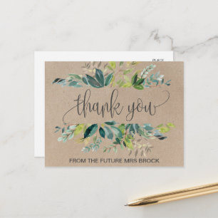 Kraft Foliage Tack Vykort