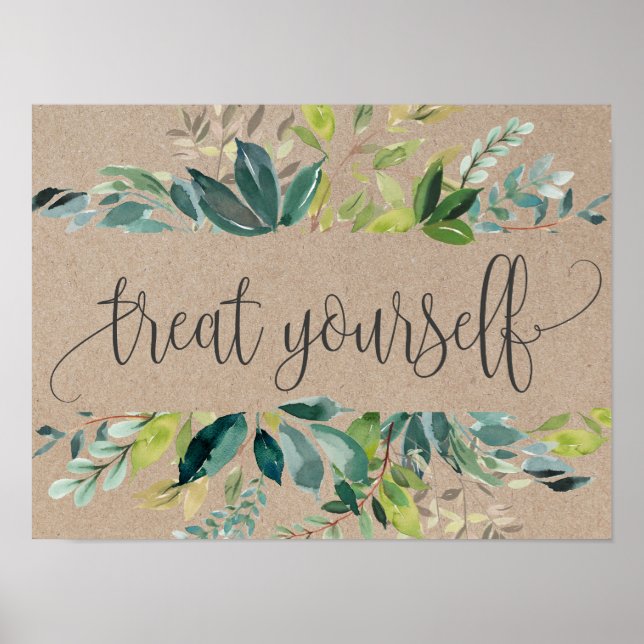 Kraft Foliage Treat Yourself Dessert Pub Poster (Framsidan)