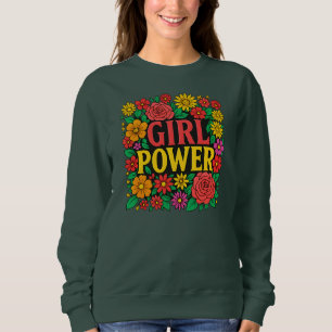 KRAFT FÖR STÖRRE Blommigt GIRL Starkare kvinnor T Shirt